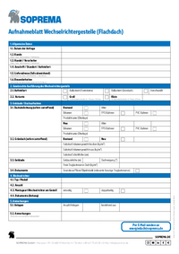 Aufnahmeblatt zum Aufstellen von Wechselrichtergestellen auf dem Flach- oder Gründach